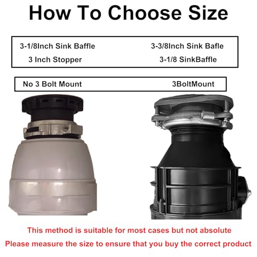 Anglepingping 3-1/8 Inch (80mm) Rubber Garbage Disposal Sink Baffle Splash Guard – Fits Insinkerator, Moen, Waste King, GE