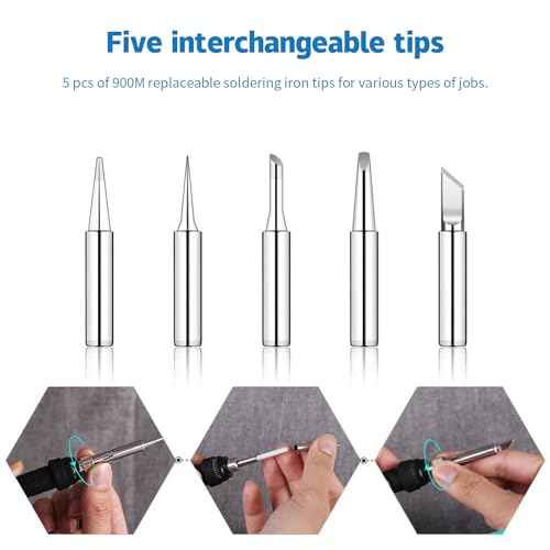 5 Pack Bulk LDK Soldering Iron Kits 60W 110V Adjustable Temperature Electric Soldering Gun Welding Tools