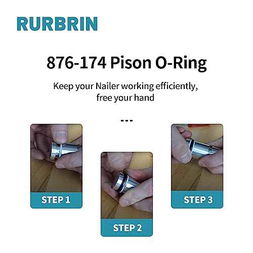 (10 PCS) 876-174 Piston O-Ring Part Compatible with Hitachi NV45AA NV45AB NV45AB2 NV45AB2(S) N5008AC N5010A NT50A NT65A2 Nailers