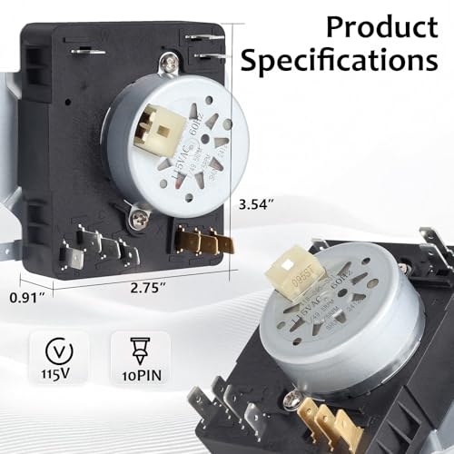 W10185992 Dryer Timer Replacement for Whirlpool/Maytag – 115V, 2-Year Warranty – WPW10185992