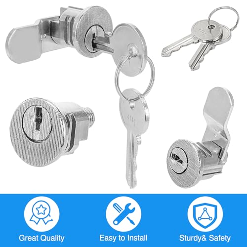 Universal Mailbox Lock Replacement Kit with 4 Keys - Easy Install & Durable Security