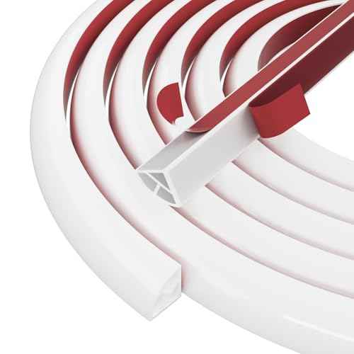 Flexible Quarter Round Molding Bendable Molding Trim,Peel and Stick Silicone Rubber Edge Trim for Floor,Tub,Cabinet,Flexible Shoe Molding Around Curved Stairs,Columns and Wall-472¡± L x 0.6¡± W x 0.6¡± H