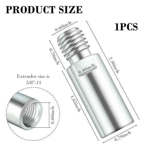 5/8"-11 Thread Angle Grinder Extension Shaft for Car Polisher,Universal Angle Grinder Attachments Expand Connection of Buffering Pads and Anglee Grinder