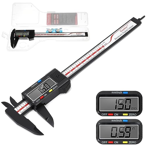 Esydon 6-Inch Digital Caliper with LCD Screen, Auto-Off, Precision Measurement for DIY & Household