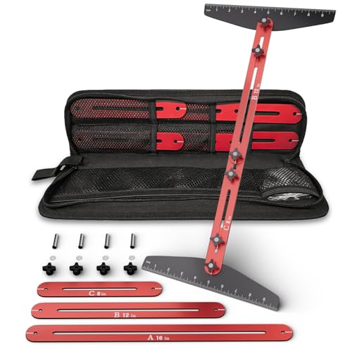 Brizago Stair Tread Gauge Template Tool 10-67in Aluminum Adjustable Jig