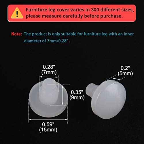 uxcell 24pcs 7mm White Stem Bumpers Glide, Patio Outdoor Furniture Glass Table Top Anti-collision Embedded