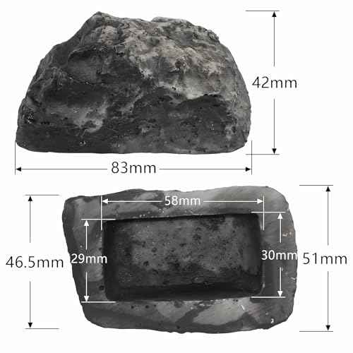 Fake Rock Key Hider, Hide a Spare Key for Outside, Hidden Keys Storage for Outdoor Garden (Style A)
