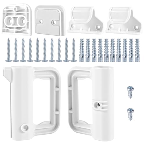 Baby Gate Replacement Parts Kit with Hardware, Wall Mounting Kit, Accessories - Brackets, Hooks, Latches, Screws for Mesh and Retractable Gates