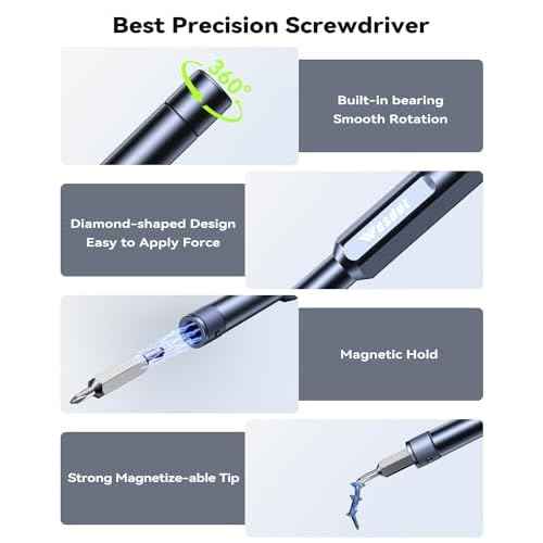 49-in-1 Small Screwdriver Set, [Super Durable] Tiny Torx Screwdriver Fits All Ring Doorbell, Precision Magnetic Mini Repair Tool Kit for Watch, Laptop, Eyeglass, Camera, Men Gift Screw Driver
