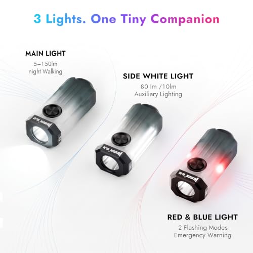 WUBEN E2-Black Mini EDC Rechargeable LED Keychain Flashlight