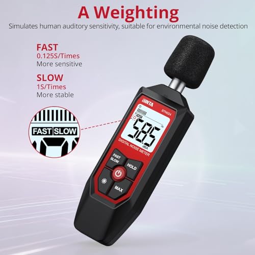 BINTA Portable Decibel Meter 30-130dB A-Weighted Sound Level Meter