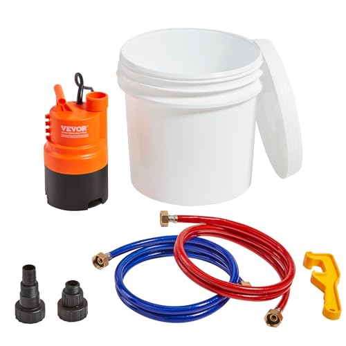 VEVOR 3.7 Gallon Tankless Water Heater Flushing Kit with Pump, Hoses & Accessories