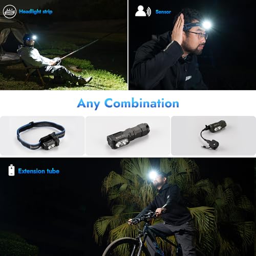WUBEN E7 Mini Flashlight Black LBG 1800 Lumen Magnet USB Rechargeable