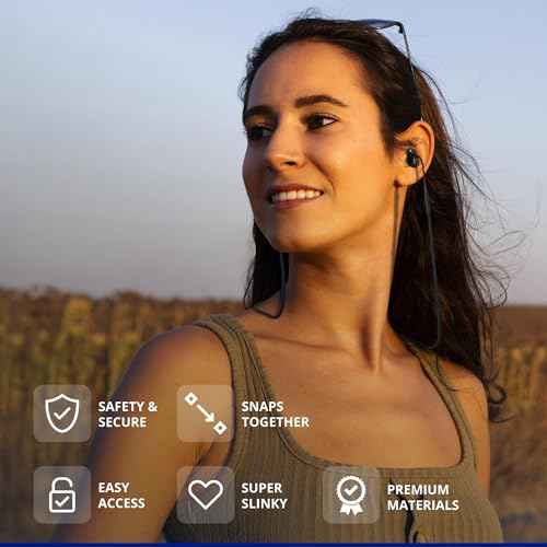 Earplug Lanyard, Magnetic Connector Cord Compatible with Loop Earplugs Quiet/Engage/Experience, Storing Case Included, Magnetic Tug-Resistant Safety Lanyard Accessories with (Black 1-Pack, One Size)