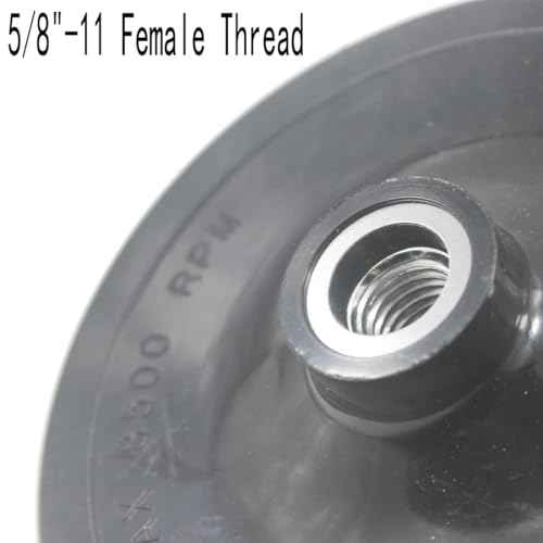 4 Inch Backing Plates Buffing Pads Holder 5/8-11 Thread Hook & Loop Backer with 1/4'' Connecting Rod Hex Shank for Polishing Tools, Sander (Pack of 4)