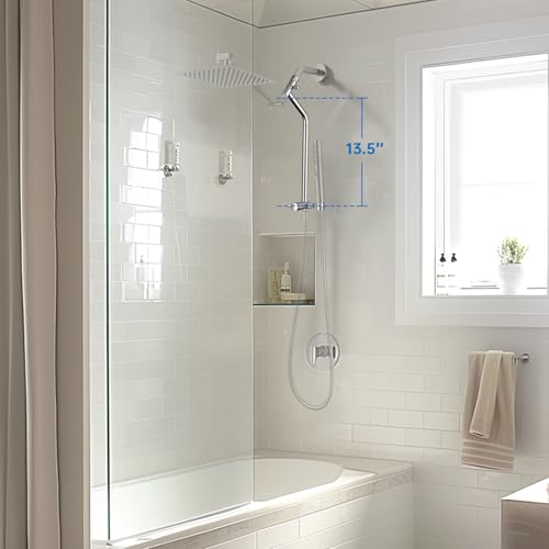 G-Promise All Metal Shower Diverter with 13.5 Inch Chrome Extended Holder