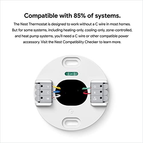 Google Nest Thermostat Charcoal - Smart Wi-Fi Programmable Home Thermostat