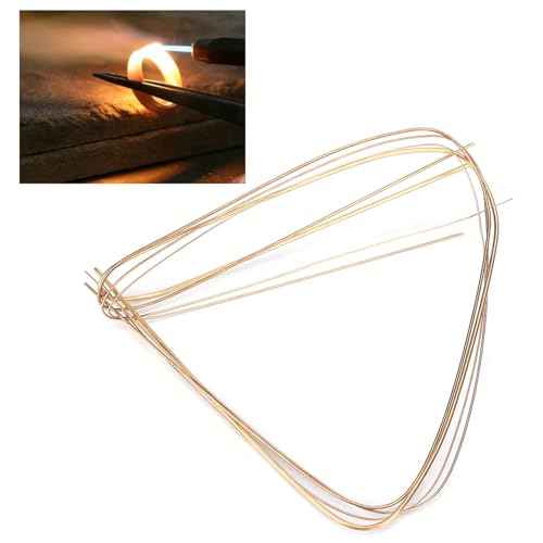 Silver Solder Wire, Gold Solder Silver Copper Aluminum Alloy Metal Welding Rods Soldering Wire 4pcs 0.5mm 0.7mm 1.0mm 1.5mm for Jewelry Making