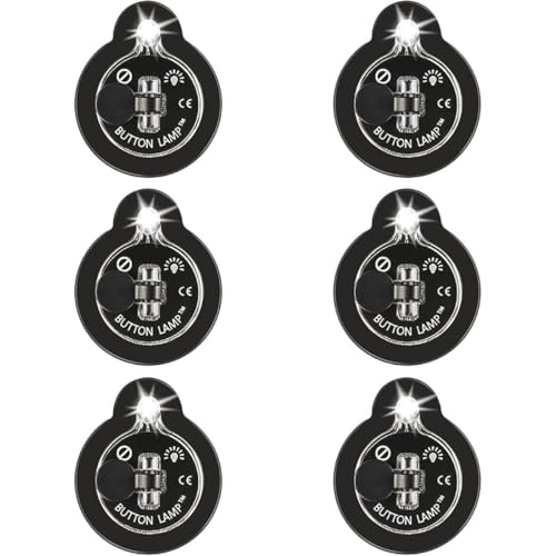 6 Pack LED Button Lights - Ultra Bright Compact Utility Lamps with Adhesive for Indoor & Outdoor Use