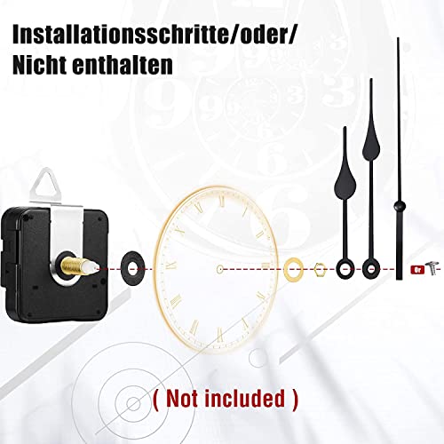 Mudder 2 Pcs High Torque Long Shaft Clock Movements with 5 Hands - 20mm Variation