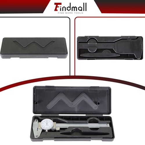 findmall 6" Dial Caliper 0.001 Measuring Tool 4-Way Measurement