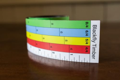 Magnetic Sawmill Scale 4/4 5/4 6/4 8/4 in | Universal Lumber Guide, Removable Ruler
