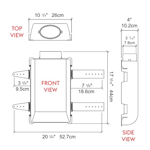 Deflecto 4-Inch Dryer Vent Box Kit, Recessed Plastic, Fits 4" Vents