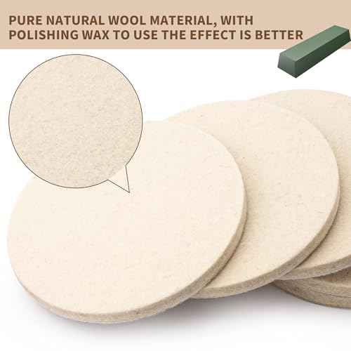 8 PCS 3 Inch Wool Felt Polishing Pad, Buffing Pads Wool Polishing Disc for Orbital Sander (3 Inch Small Size)
