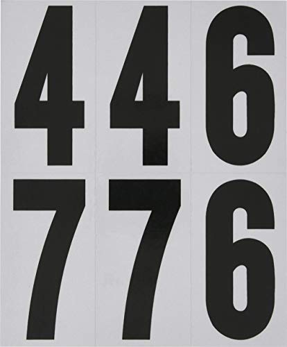 Hillman Reflective Adhesive Mailbox Numbers Pack - 3 Inch, Black & White, Weatherproof, Mailbox Variation