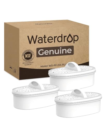 Waterdrop PF-01A Water Filter Replacement 3-Pack for Pitchers – Removes Impurities