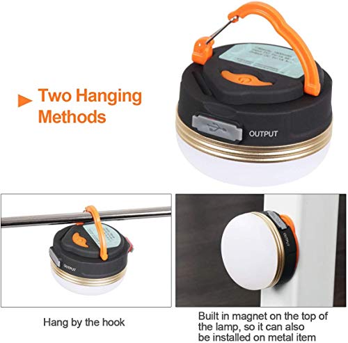 Censinda Rechargeable LED Camping Lantern - Portable Tent Light with Magnet Base, 3 Light Modes, 1800mAh Battery, 300LM - Variation 1