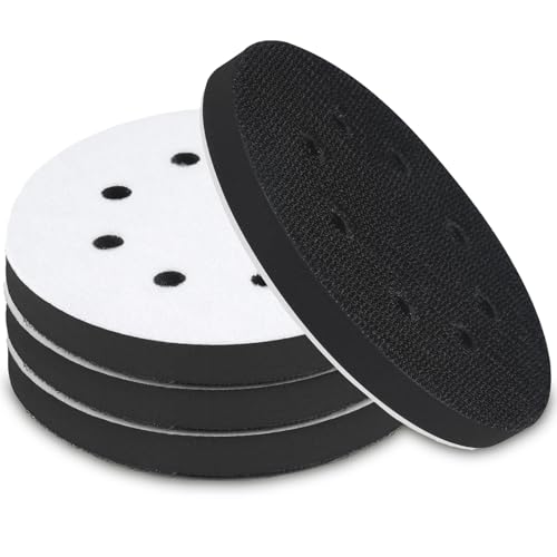 4-Pack 5-Inch Foam Sanding Pads for Orbital Sanders with 8-Hole Dust System