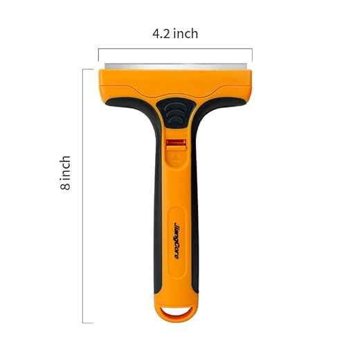 Wide Razor Blade Scraper Tool ? 4" Scraper Tool with 15 Extra Replacement SK5 Blades,Glass Cleaner for Stove Tops, Windows, Paint Removal and Adhesive Residues