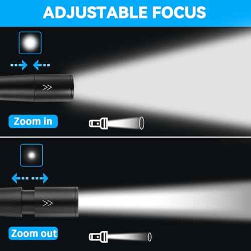 3Pack Pen Flashlight, Pen Light Flashlights High Lumens, Small LED Flashlight, Adjustable Tactical Flash Light, Waterproof Pocket Flashlights with Clip, Aluminum Mini Lights for Inspection Emergency