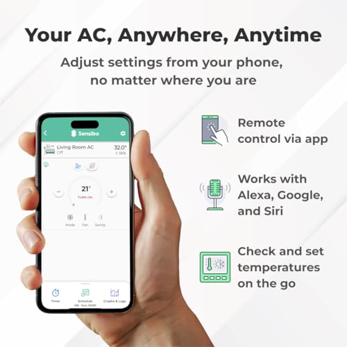 Sensibo Sky White Smart WiFi Air Conditioner Controller - Energy Saving, Easy DIY Installation, Voice Compatible