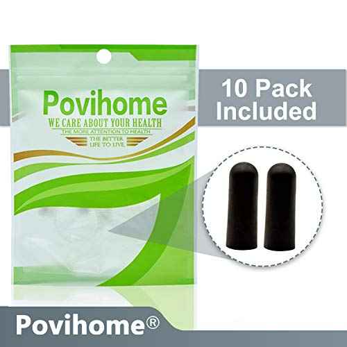Povihome Black Finger Protectors, Finger Cots, Moisturizing Thumb and Finger Covers - New Thick Version - Elastic Cracked Finger Sleeves to Protect Cracked, Peel Finger and Other Finger Pain