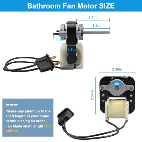 Siasky Bathroom Vent Fan Motor Replacement Kit for Nu-Tone & More, 120V, 50CFM