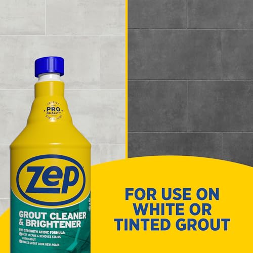 Zep Grout Cleaner and Brightener 32oz - Deep Stain Removal, Made in USA, Pack of 1