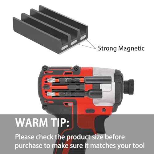 2pcs Magnetic Drill Bit Holders for Impact Driver, Powerful Magnet Screwdriver Bit Holder Drill Accessory Hold Screw Driver Bits Self Adhesive Driver Attachment Carry Up to 6 Driver Bits