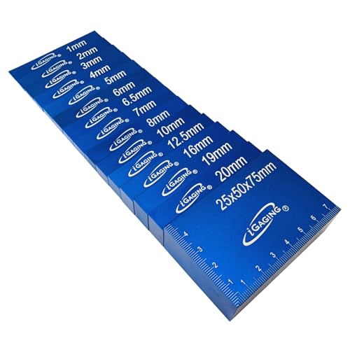 iGaging 15-Piece Metric Setup Block Gauge Set in Aluminum with Case
