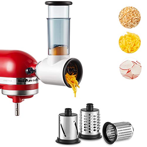 HOZODO White Slicer Shredder Attachment for KitchenAid Stand Mixer