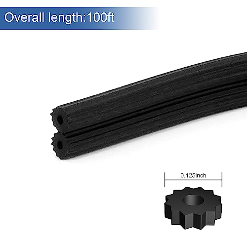 Lussgucc 0.125" x 100' Black Window Screen Spline Replacement - Repair Tool