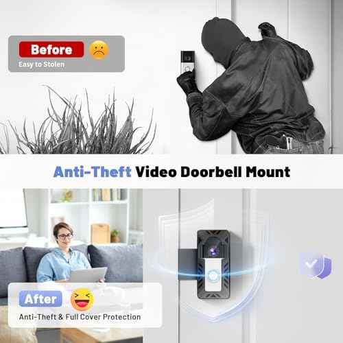 Ring Doorbell Mount, Anti-Theft Video Doorbell Mount for Ring/Blink Camera Doorbell, Adjustable Camera Mount Bracket Accessories for Apartment/Home/Business