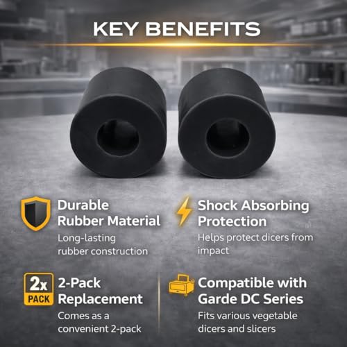 OCS Parts 2-Pack Replacement Rubber Bumpers for Garde DC1/DC12/DC14 & XL Series Dicers