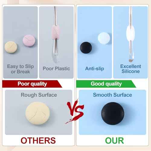 Heart Round Eyeglasses Ear Grips, Soft Silicone Retainers Behind The Ear Hooks, Anti-Slip Holder Eyeglasses Stopper