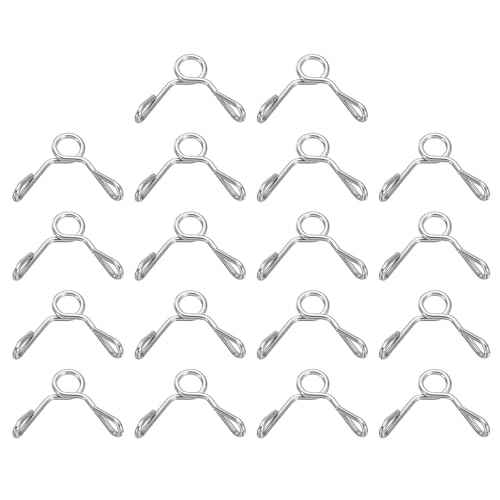 uxcell Fuel Line Hose Clips, 30Pcs 3mm ID 3.5mm Max. ID 304 Stainless Steel Water Pipe Air Tubing Spring Hose Clamps for Motorcycle Scooter ATV, Silver