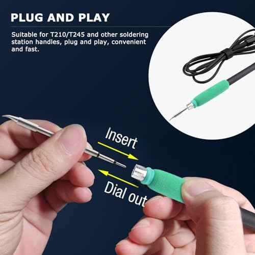 C245-D4 Soldering Iron Tips,Compatible with T245 Soldering Station,Ideal for Repair Mobile Phone Motherboard Watch