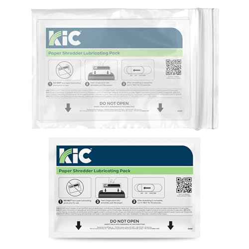 KICTeam - Paper Shredder Lubricating Packs, Synthetic Lubricating Formula Sheets (12 Pack) for Strip-Cut, Cross-Cut & Micro-Cut Paper Shredder Machines - Made in USA