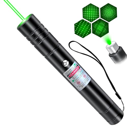 [Professional] Rechargeable Green Laser Pointer High Power Green Beam Light Long Distance Range For TV/LED/LCD Screens Tactical Flashlights Presentation Office/Outdoors/Astronomic/Construction [007]