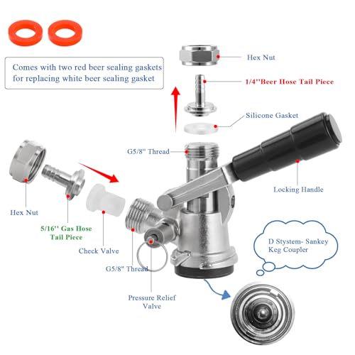 D-System Sankey Keg Coupler for Beer Taps | WELLBOM Sankey D Type